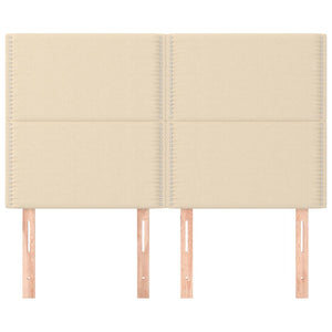 Kopfteil Creme 144x5x118/128 cm Stoff
