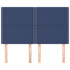 Kopfteil Blau 144x5x118/128 cm Stoff