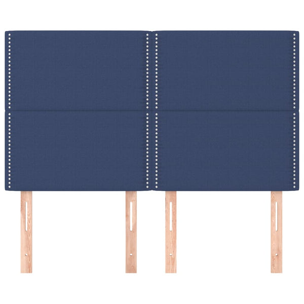 Kopfteil Blau 144x5x118/128 cm Stoff
