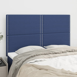 Kopfteil Blau 144x5x118/128 cm Stoff