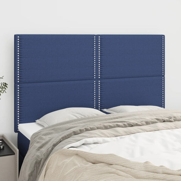 Kopfteil Blau 144x5x118/128 cm Stoff