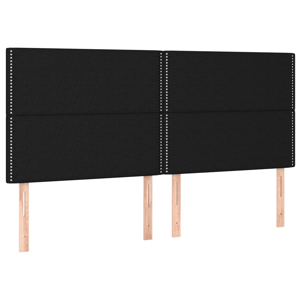 vidaXL Tête de lit Noir 160 x 5 x 118/128 cm Tissu