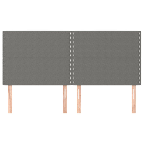 Kopfteil Dunkelgrau 180 x 5 x 118/128 cm Stoff