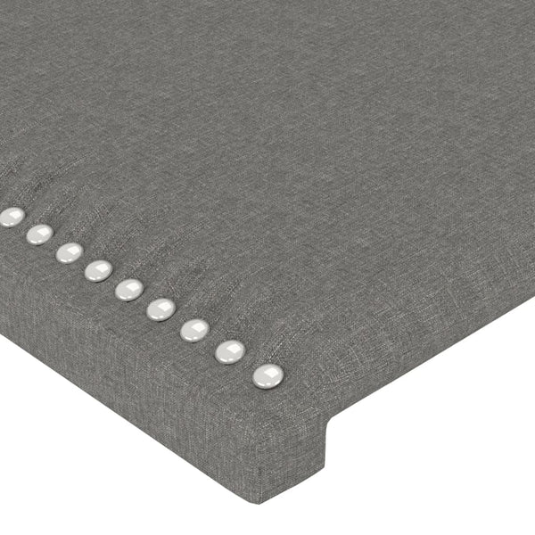 Kopfteil Dunkelgrau 180 x 5 x 118/128 cm Stoff