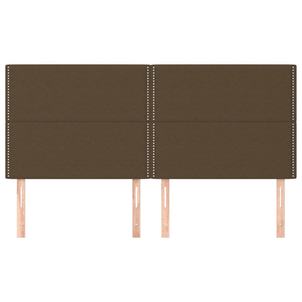Kopfteil Dunkelbraun 180x5x118/128 cm Stoff