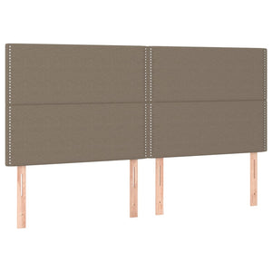 Kopfteil Taupe 180x5x118/128 cm Stoff