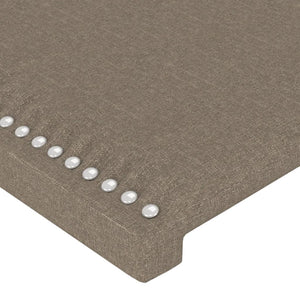 Kopfteil Taupe 180x5x118/128 cm Stoff