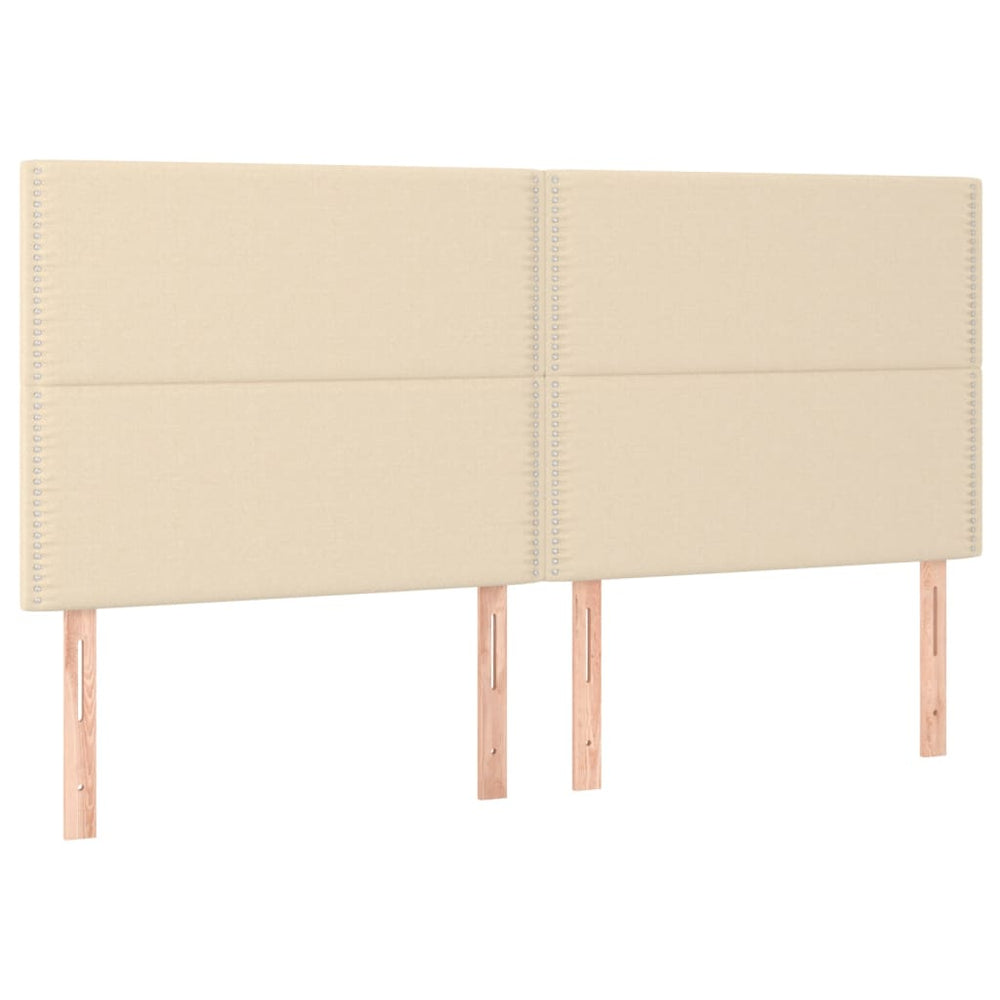 vidaXL Tête de lit crème 180x5x118/128 cm Tissu