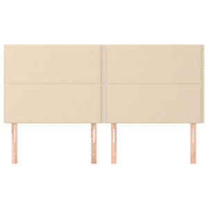 Kopfteil Creme 180x5x118/128 cm Stoff