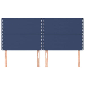 Kopfteil Blau 180x5x118/128 cm Stoff