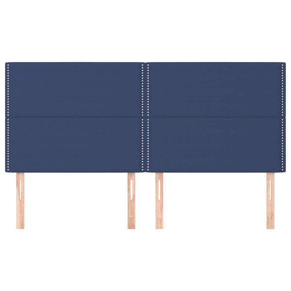 Kopfteil Blau 180x5x118/128 cm Stoff