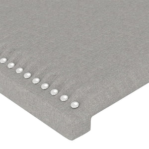 Kopfteil Hellgrau 200 x 5 x 118/128 cm Stoff