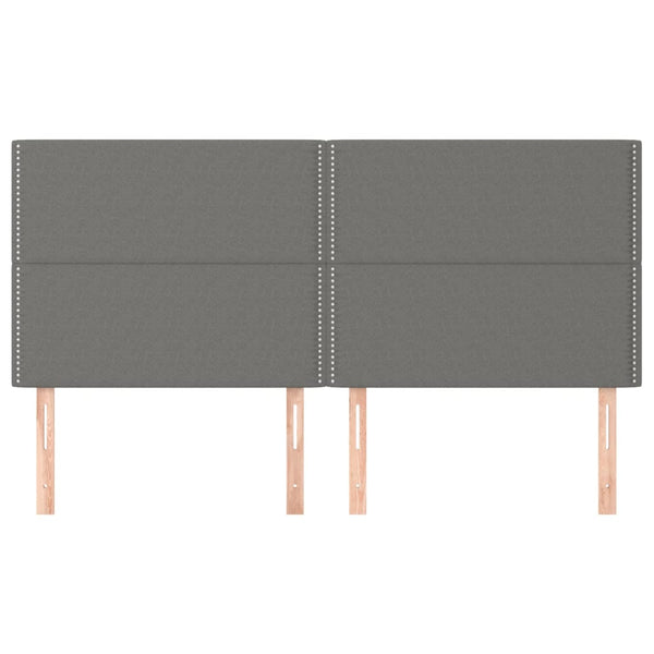 Kopfteil Dunkelgrau 200 x 5 x 118/128 cm Stoff