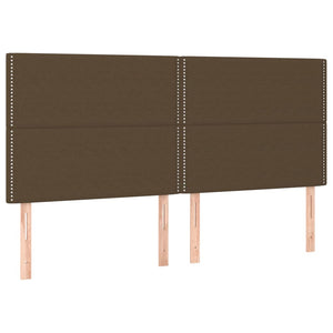 Kopfteil Dunkelbraun 200 x 5 x 118/128 cm Stoff