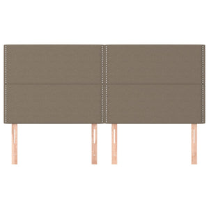 Kopfteil Taupe 200 x 5 x 118/128 cm Stoff