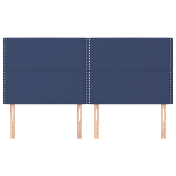 Kopfteil Blau 200 x 5 x 118/128 cm Stoff