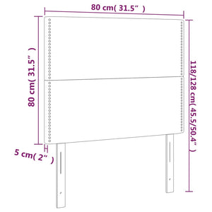 vidaXL Tête de lit Gris clair 80x5x118/128 cm Velours