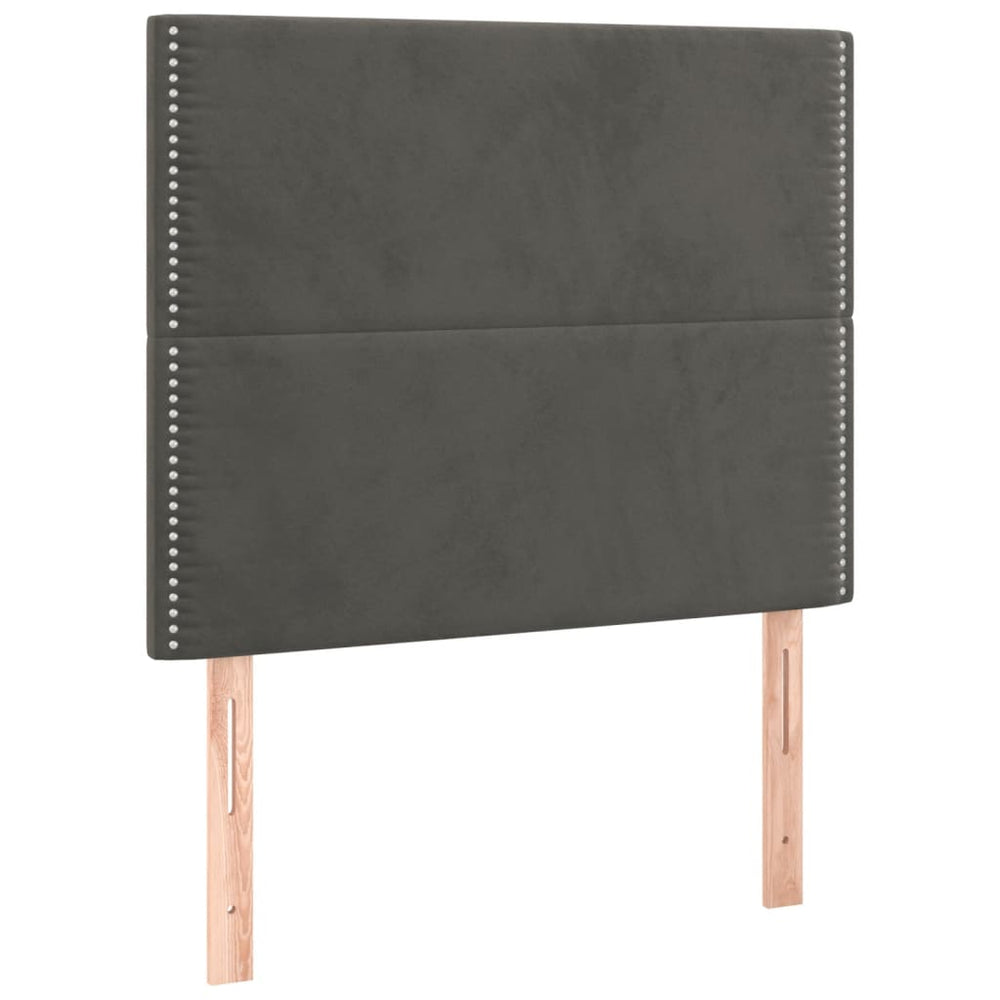 vidaXL Tête de lit gris foncé 80 x 5 x 118/128 cm velours