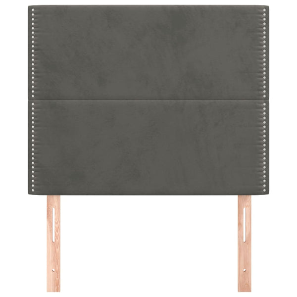 Kopfteil Dunkelgrau 80 x 5 x 118/128 cm Samt