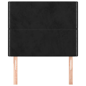 Kopfteil Schwarz 80x5x118/128 cm Samt