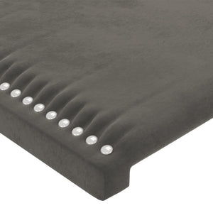 Kopfteil Dunkelgrau 90 x 5 x 118/128 cm Samt