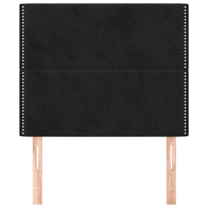 Kopfteil Schwarz 90x5x118/128 cm Samt