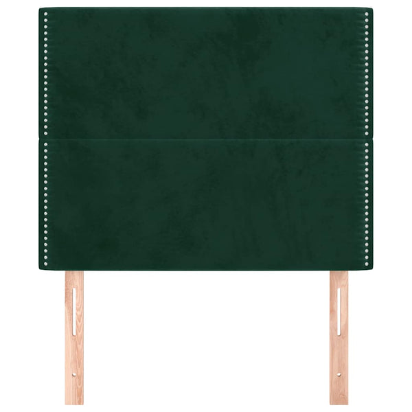 Kopfteil Dunkelgrün 90x5x118/128 cm Samt