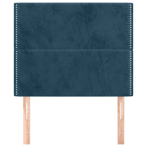 Kopfteil Dunkelblau 90x5x118/128 cm Samt