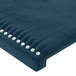 Kopfteil Dunkelblau 90x5x118/128 cm Samt
