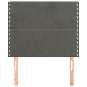 Kopfteil Dunkelgrau 100 x 5 x 118/128 cm Samt