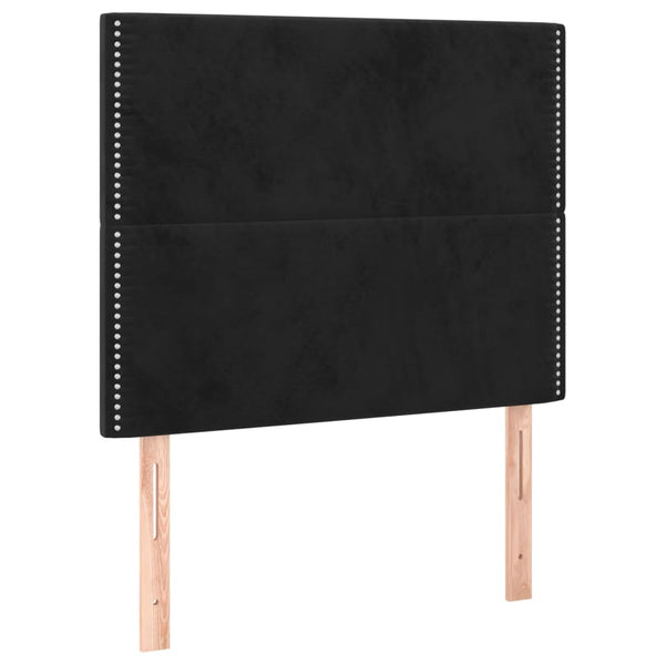 Kopfteil Schwarz 100x5x118/128 cm Samt