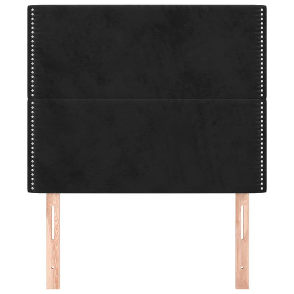 Kopfteil Schwarz 100x5x118/128 cm Samt