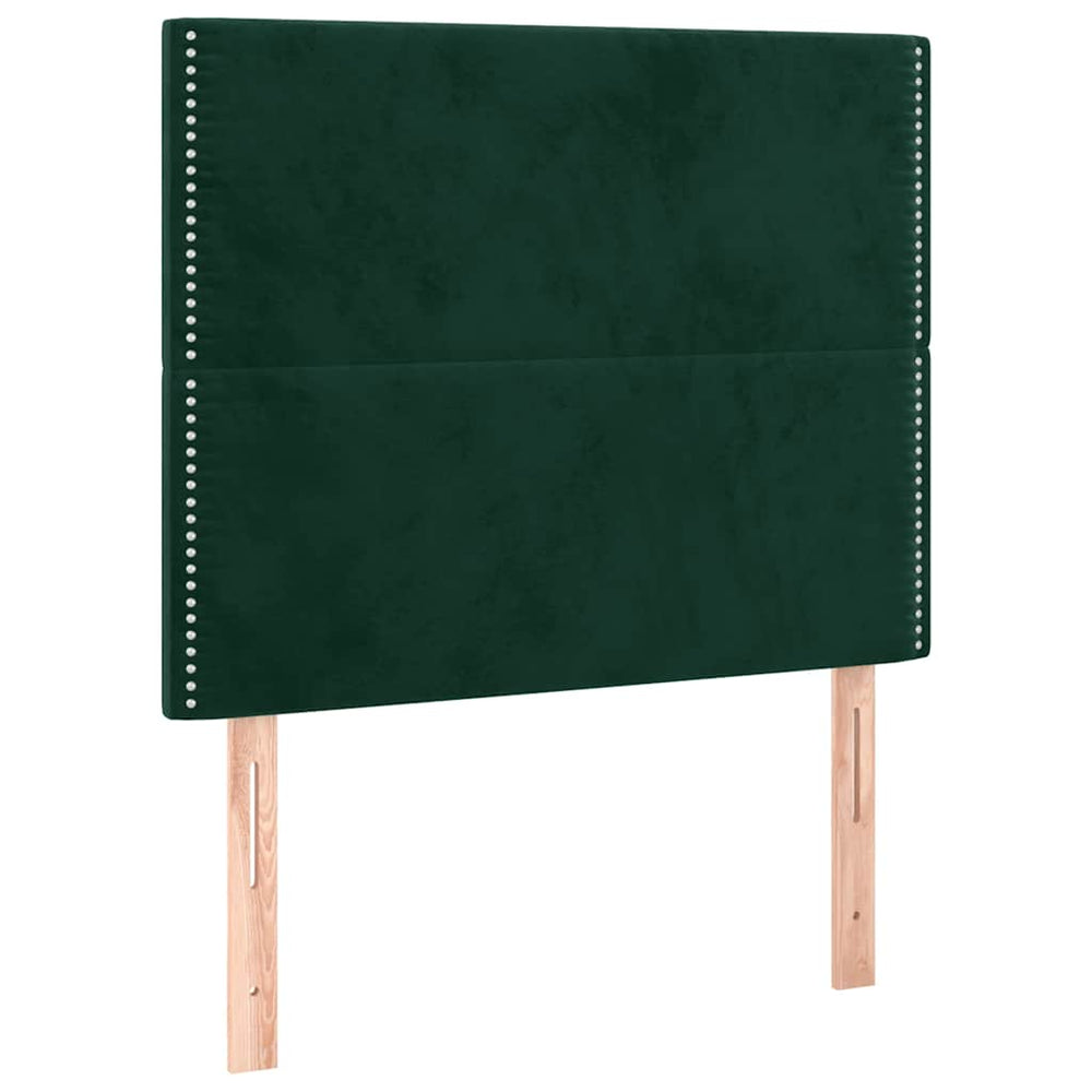 vidaXL Tête de lit Vert foncé 100x5x118/128 cm Velours