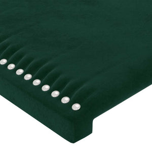 Kopfteil Dunkelgrün 100x5x118/128 cm Samt