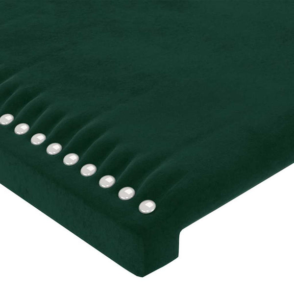 Kopfteil Dunkelgrün 100x5x118/128 cm Samt