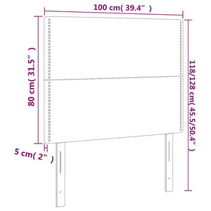 Kopfteil Dunkelgrün 100x5x118/128 cm Samt