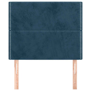 Kopfteil Dunkelblau 100x5x118/128 cm Samt