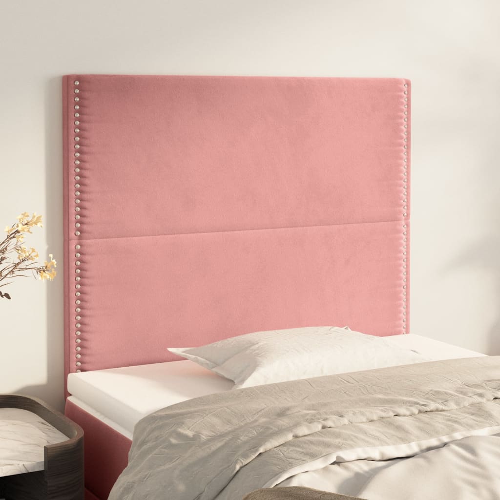 Kopfteil Rosa 100 x 5 x 118/128 cm Samt