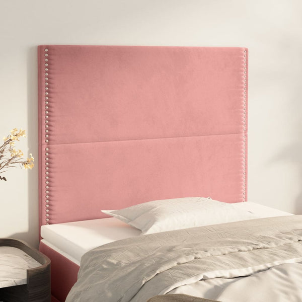 Kopfteil Rosa 100 x 5 x 118/128 cm Samt