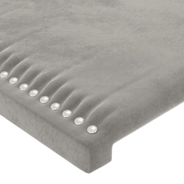 vidaXL Tête de lit gris clair 144x5x118/128 cm Velours
