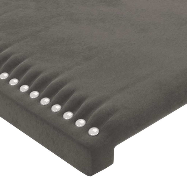 Kopfteil Dunkelgrau 144 x 5 x 118/128 cm Samt