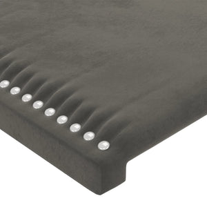 Kopfteil Dunkelgrau 160 x 5 x 118/128 cm Samt