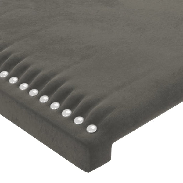 Kopfteil Dunkelgrau 160 x 5 x 118/128 cm Samt