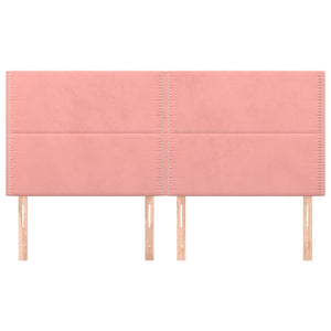 Kopfteil Rosa 160 x 5 x 118/128 cm Samt
