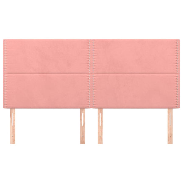 Kopfteil Rosa 160 x 5 x 118/128 cm Samt