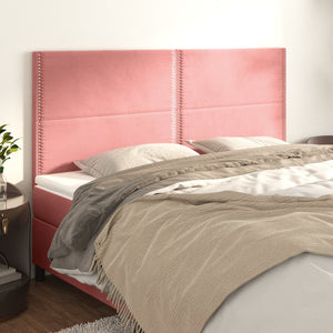 Kopfteil Rosa 160 x 5 x 118/128 cm Samt