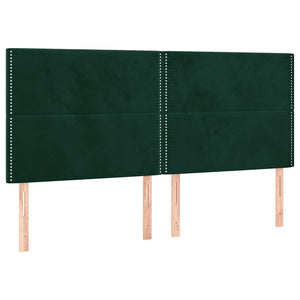 Kopfteil Dunkelgrün 180x5x118/128 cm Samt
