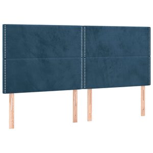 Kopfteil Dunkelblau 180x5x118/128 cm Samt