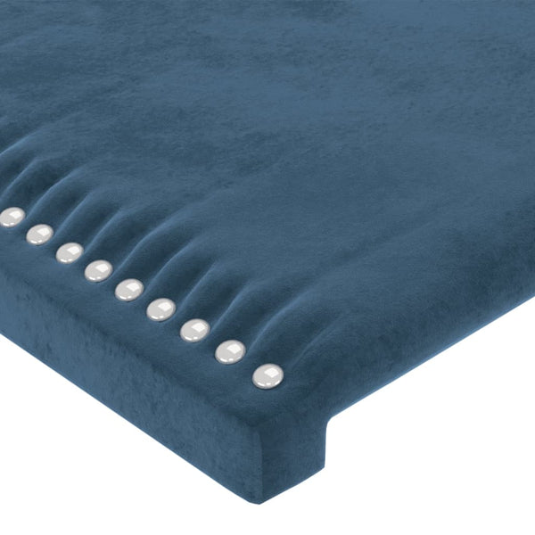 Kopfteil Dunkelblau 180x5x118/128 cm Samt