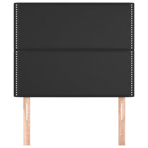 Kopfteil Schwarz 90x5x118/128 cm Kunstleder